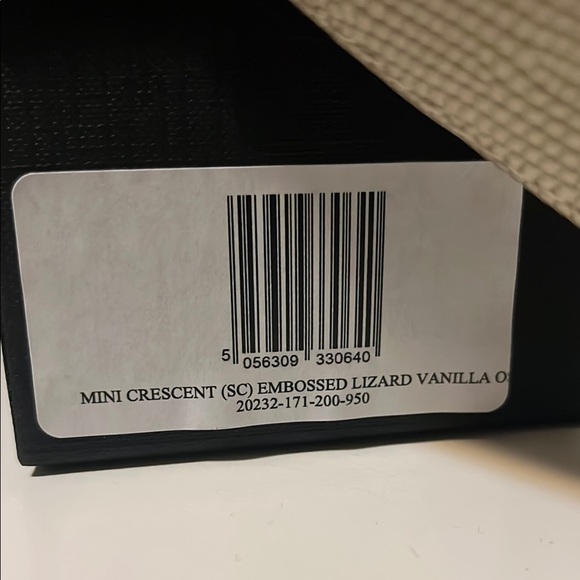 STRATHBERRY mini crescent embossed lizard vanilla purse - Picture 6 of 9